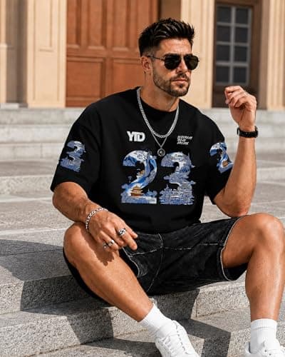 YTD 23 Graphic T-Shirts for Men Women, Relaxed Fit Cotton Crewneck Short Sleeve Casual Fashion Tee - Thumbnail 5