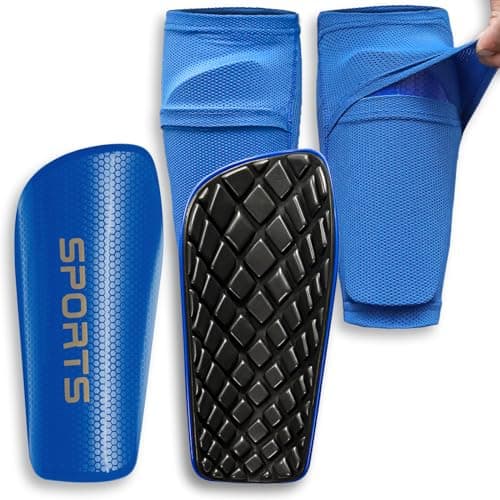 LPONJAR Soccer Shin Guards for Kids Youth Adults - Shin Pads and Sleeves with Optimized Insert Pocket for Boys Girls Men Women for Football Games - Protective Soccer Equipment