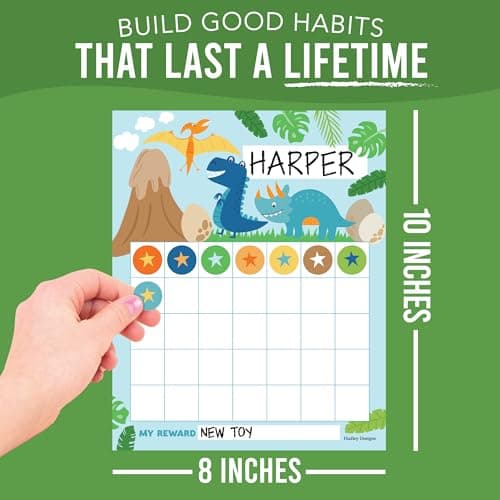 Sticker Chart for Kids Behavior at Home & Classroom - 25 Reward Chart for Kids Incentives, Gold Star Sticker Sheets, Dinosaur Incentive Charts for Classroom Must Haves - Thumbnail 5