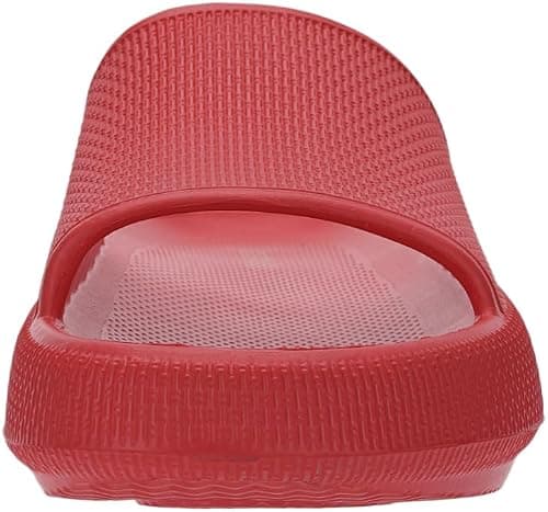 Joomra Shower Slippers for Women Mens Foam Pillow House Shower Bath Bathroom Home Platform Sandals Cushion Slides for Female Male Sandles Red 39-40 - Thumbnail 5