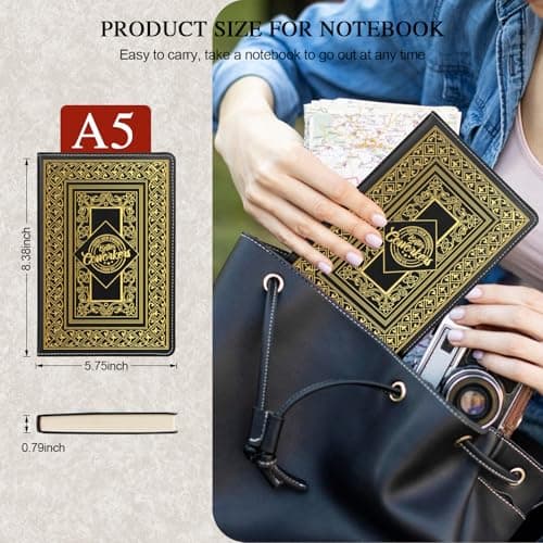 QDWXDEL Appreciation Gifts For Coworkers,A5 Hardcover Leather Journal for Women - 200 Pages Premium Paper Notebook, Coworker Journal Notebook for School, Work (Coworker Black) - Thumbnail 2