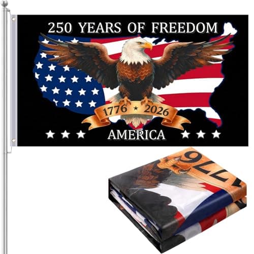 America 250th Anniversary Flag 3x5 Ft,Betsy Ross Freedom Flag, 1776-2026 Commemorative Patriotic Banner,Outdoor Flag with Eagle Design - Image 1