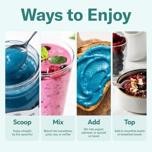 TrueSeaMoss Sea Moss Gel – Made in USA – Wildcrafted Seamoss, Fruits & Jarred Vegetables – Blue Spirulina, Pack of 1 (Labels May Vary) - Thumbnail 4