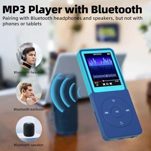 CONODO MP3 Player with Bluetooth 5.3, 1.8" Screen, Color-Block Music Player - Thumbnail 4
