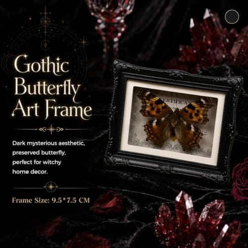 1Pcs Real Butterfly Framed Handmade, Taxidermy Butterfly Shadow Box Collection, Framed Butterfly Taxidermy for Oddities and Curiosities Gifts Tabletop Ornaments (#11-butterfly Specimen+photo Frame) - Thumbnail 5