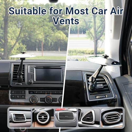 Tuiuzxy Car Cymbal Air Vent - Car Drum Set for Music Lovers - Universal Fit (Silver) - Thumbnail 2