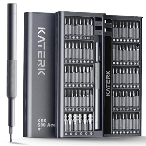 KATERK 80-in-1 Mini Screwdriver Set - Precision Small Magnetic Screwdriver Set Repair Tool Kit for Phone, Computer, Watch, Laptop, Macbook, Ring Doorbell, Eyeglass, Electronic, Screw Driver - Image 1