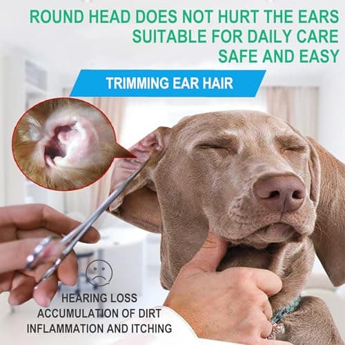 ATEYUWIS Dog Ear Cleaning Kit for Dogs and Cats, Pet Ear Care Grooming Tool Set with Pet-Safe Silicone Ear Cleaner, Tweezers, Scissors, Cotton Swabs and Cleaning Cloth - Thumbnail 6