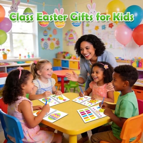 FEREDO KIDS Easter Coloring Books Party Favors for Kids - 24 Pack Mini Water Coloring Books for Kids, Easter Basket Stuffers Students Classroom Gifts Bulk, Birthday Return Gifts Party Favors Bulk - Thumbnail 6