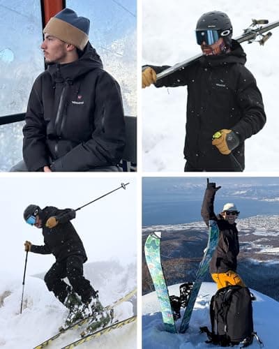 Venustas Men's Heated 3L Ski Insulated Jacket with 12V Battery, Waterproof, Windproof,Breathable, RECCO Reflector Built in - Thumbnail 6