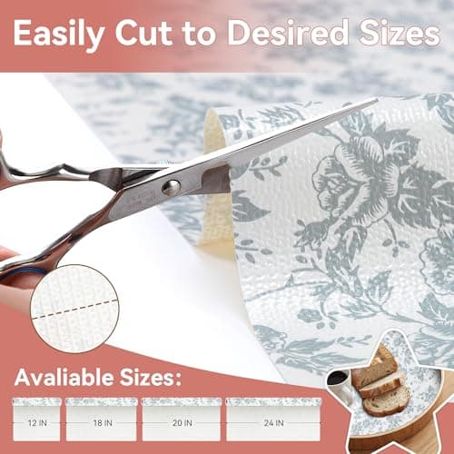 RAY STAR 18 x 8 Inch Shelf Liner for Kitchen Cabinets, Non-Adhesive Cabinet Liner Washable, Drawer Liner for Dresser Non-Slip Bathroom [Silver Wisteria Mist] - Thumbnail 3