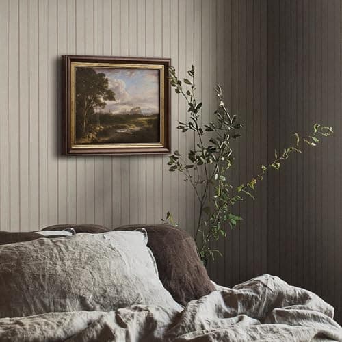 Framed Landscape Canvas Wall Art – Rustic Countryside River Scene, Modern Farmhouse Nature Wall Decor for Living Room, Bedroom, Bathroom, Office, Wall Art Gift for Family & Friends, 12x10 Inch - Thumbnail 3