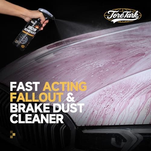 toretark Iron Remover, Fallout & Iron Remover for Car Detailing, Fast Removal Brake Dust & Rust and Wheel Cleaner, Safe for All Vehicle Paint & Wheels, Tire Shine and Preps for Wax (16oz) - Thumbnail 2