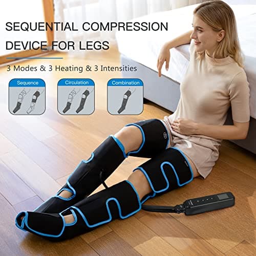 CINCOM Leg Massager with Heat and Compression, Air Compression Leg Massager for Circulation and Pain Relief Muscles Relaxation Gifts FSA - HSA - Thumbnail 5