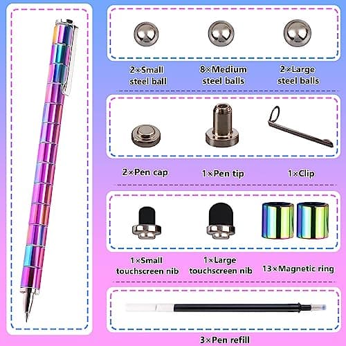 Magnetic Fidget Pen Teen Gifts: Cool Gadget For Men Teacher Appreciation Gifts Graduation Gift For Her Him Stress Relief Fidget Toy For 13 14 15 16 17 18 Year Old Boys Girls,Office Desk Accessories - Thumbnail 5