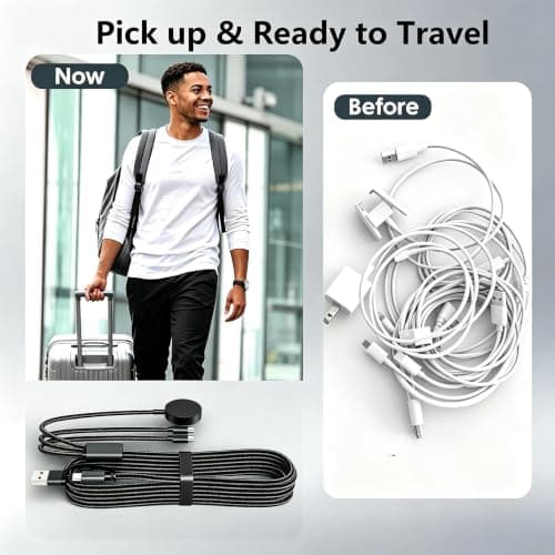 XJPOEFY Travel Essentials 3 in 2 Charging Cable for Multiple Devices - Thumbnail 6