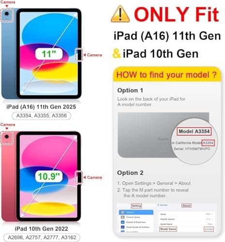 YIHE Kids Case for iPad (A16) 11th Generation 11 Inch 2025 & iPad 10th Generation 10.9 inch 2022, with Built-in Screen Protector and Handle Stand, Full Body Shockproof Protective Cover, LightYellow - Thumbnail 2