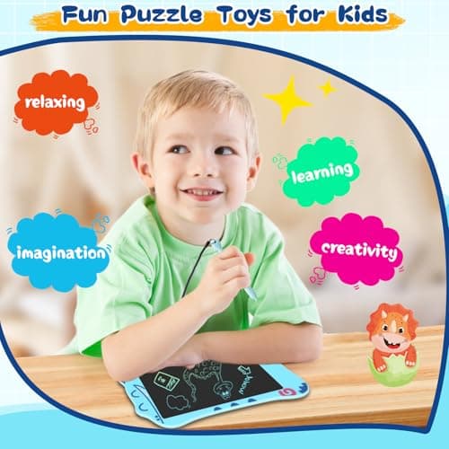 LCD Writing Tablet for Kids, Dinosaurs Drawing Pad Doodle Board for Kids, Colorful Toddlers Toys Drawing Board, Educational Toys for Boys Girls 3 4 5 6 7 8 Year Old Christmas and Birthday Gifts - Thumbnail 5