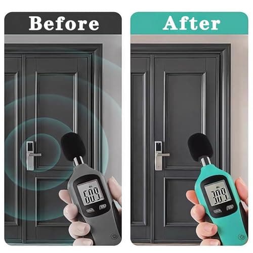 WEZKYLCG Door Seal Strip for Door Frame, Rubber Weather Stripping Door Seal, Self-Adhesive Extra Thick Insulation Strip, Soundproofing, Dustproof, Large Gap Filler (Black, 40 Ft) - Thumbnail 5