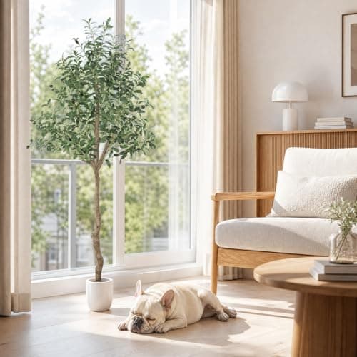 ANTING 7FT Faux Olive Tree, Artificial Olive Trees Indoor with Natural Wood Trunk & Lifelike Fruits, Fake Silk Plant with Pot, Realistic Leaves Artificial Tree for Bedroom, Living Room, Office Decor - Thumbnail 6
