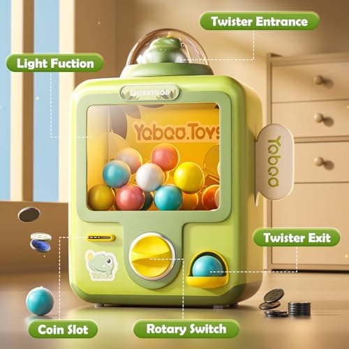 Skirfy Claw Machine for Kids,Dinosaur Mini Vending Machine, Prize Dispenser Toys for Girls and Boys, Electronic Game for Party Birthdays Easter Gift - Thumbnail 4
