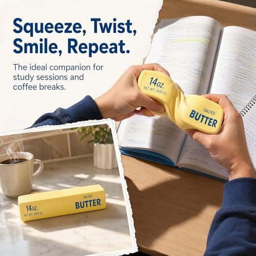 10 Inch Butter Squishy,Large Slow Rising Squishy，Sticky Butter Sticks Squeeze Toy,Slow Rising Squeeze Stress Relief Squishies for Office & Desk Use (Extra-Large Size) - Thumbnail 4