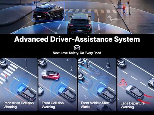 True 4K+2.5K Dash Cam Front and Rear, Dual Starvis 2 Sensor, Native 4K HDR Dash Camera for Cars with 5.8GHz WiFi, Full Color Night Vision, GPS, ADAS, Voice Control, Free 128GB Card & OBD Hardwire Kit - Thumbnail 4