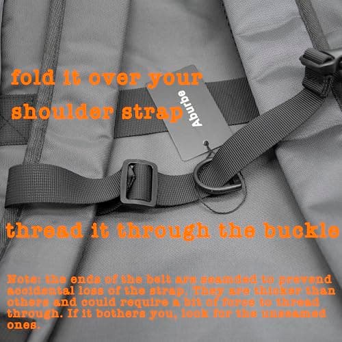 Aburbe Backpack Chest Strap, Universal Add on Adjustable Sternum Strap, Chest Belt Replacement, with Heavy Duty Quick Release Buckle Clip, for Travel, Hiking, Camping, School (Black) - Thumbnail 6