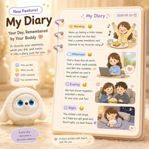 ropet KAMOMO Companion Interactive Robot Pet, Emotional Support for Kids and Adults, AI Desk Robots, Anxiety Relief Comfort Gift - Thumbnail 6