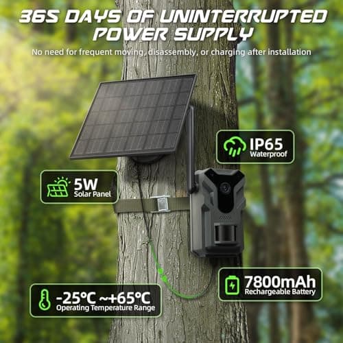 Hwishare 4G LTE Solar Trail Camera – No-Glow Night Vision, Live Feed & Two-Way Audio for Wildlife Monitoring - Thumbnail 3