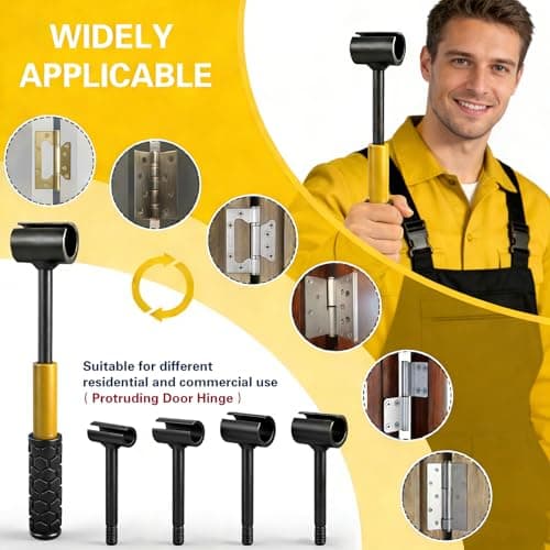 4 in 1 Door Hinge Adjustment Tool With Box, Heavy Duty Door Hinge Wrench, Multi-Size Door Gap Adjustment Tool with Non-Slip Handle, Hinge Doctor Wrench for Residential and Commercial Doors, Cabinets - Thumbnail 3