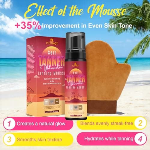 Self-Tanning Mousse for a Natural, Sun-Kissed Glow – Fast-Drying, Streak-Free, Long-Lasting Formula, 6.76 FL - Thumbnail 3