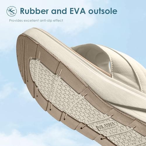 Vilanva Women's platform flip-flops Beige Size 8 - Thumbnail 6