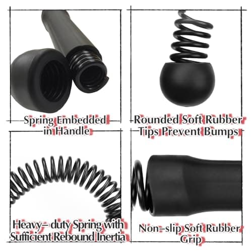 MUYIWEIDEN Weighted Ropeless Battle Ropes,Cordless Workout Ropes for Home Gym, Portable Exercise Rope for Strength Building, HIIT and Low-Impact Aerobic Training for Women&Men (Black) - Thumbnail 2