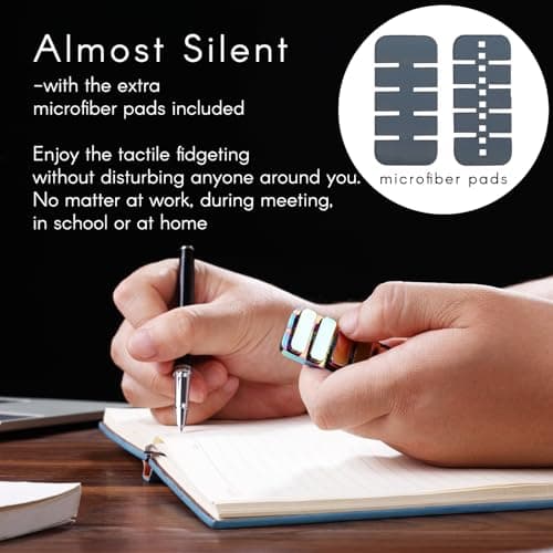 Fidget Toys for Adults, Metal Fidget Slider EDC Magnetic Haptic Fidget Clicker with 3 Noise Levels, Loud-Quieter-Quiet Adults Fidget Toy, Office Home Desk Magnetic Toys, Relief Stress and Anxiety - Thumbnail 5