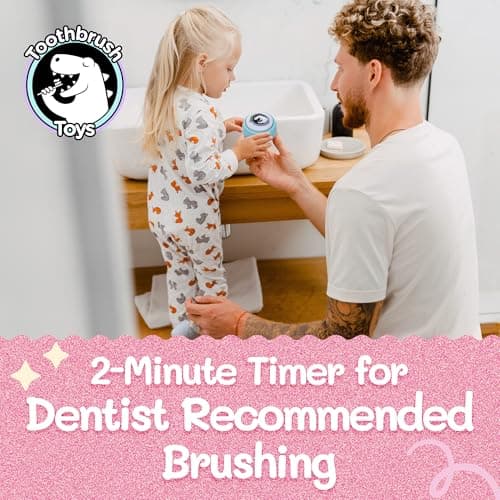 Toothbrush Timer for Kids – 2 Minute Toothbrush Timer Helps Kids and Toddlers Brush Teeth with Lights & Music, Adjustable Volume Control, Toothbrush Toys - Thumbnail 5