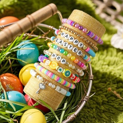 Sistenia Girls Gifts Bracelet Making Kit, 20 Colors Polymer Clay Beads with Charms Letter Beads Arts and Crafts Kit Jewelry Making Set Cute Stuff Birthday Gift Idea for Kids Ages 6-15 - Thumbnail 3