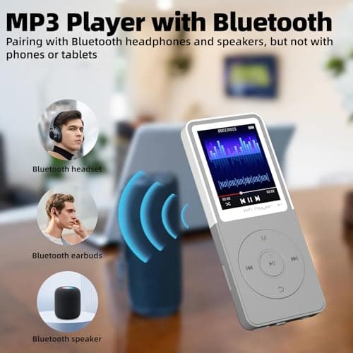 CONODO MP3 Player with Bluetooth 5.3, 1.8" Screen, Color-Block Music Player - Thumbnail 4