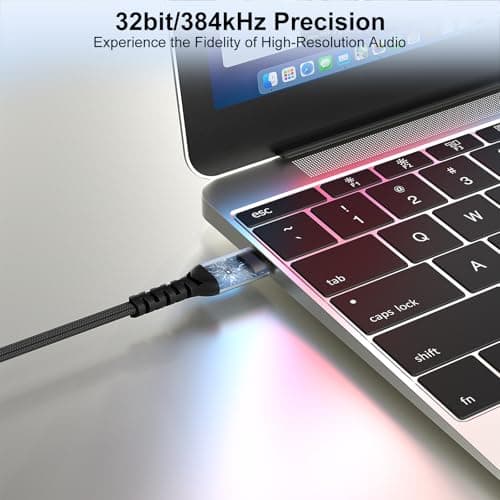 J&D USB C to 1/4 Audio Cable, Type C to Dual 6.35mm Male Jack Plug Adapter Car Auxiliary Stereo Speaker Cord, Compatible with iPhone 16/17 Series, Galaxy S25/24, Laptop, 6.6 Feet - Thumbnail 5