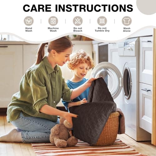 VANSOFY 100% Waterproof Recliner Sofa Covers, Couch Covers with Non-Slip Granule, 3-Piece Washable Reclining Sofa Cover with Pocket Furniture Protector for Kids, Pets（Chocolate,3 Seater） - Thumbnail 6