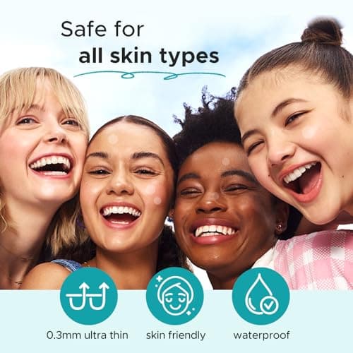 TKTK Pimple Patch Acne Patch, 4 Sizes 140 Patches Acne Absorbing Cover Patch, Hydrocolloid Invisible Acne Patches for Face Zit Patch Acne Dots Tea Tree, Calendula Oil - Thumbnail 5