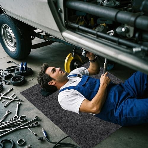 Betagt 6 x 7.87 FT Outdoor Storage Shed Mat, 3mm Thickened Waterproof Shed Base Flooring Pad, Outdoor Carport Mat, Anti-Slip Dustproof Patio Furniture Floor Scratch Prevention - Thumbnail 2