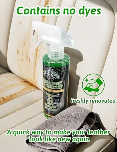 Kingvo Car Leather Cleaner and Car Window Cleaner, Dashboard Shower Door Glass Window Polish Spray Detailing Tool Water Spot Remover Wash Kit - Thumbnail 2