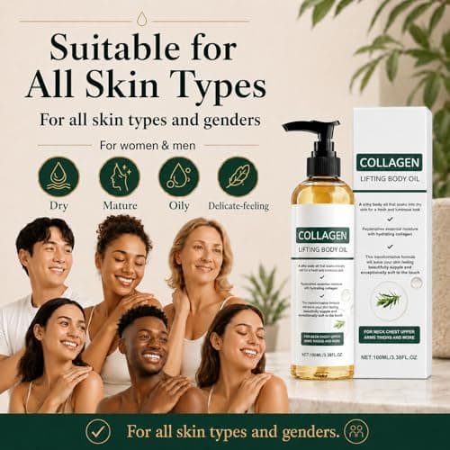 CWYRLTKA Collagen Lifting Body Oil for Skin Tightening, Post Shower Hydrating & Moisturizing Collagen Oil for Women & Men, Softens Crepey Skin, All Skin Types, 3.8 Fl Oz - Thumbnail 6