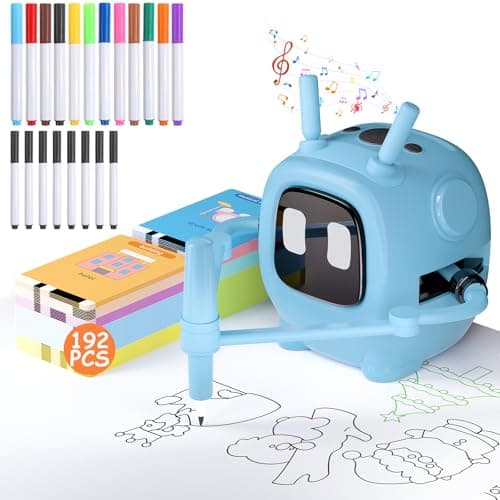 Art Enlightenment Drawing Robot: Educational Interactive Learning Toy for Kids - Auto Painting Machine with 192 Cards & Pens - Montessori Gifts for 3-8 Year Old - Image 1