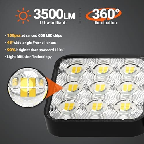 WdtPro 2025 Solar Lights Outdoor Flood Light, 3500LM Bright Motion Sensor Outdoor Lights, 3 Heads & Upgrade Glass Panel, LED Solar Powered Security Light Spotlights Waterproof for Outside Yard-2Pack - Thumbnail 2