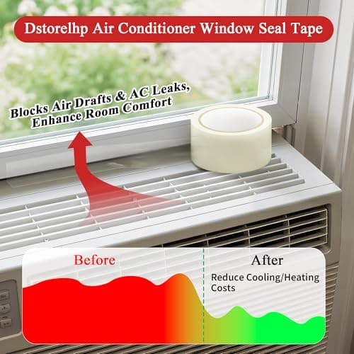 Dstorelhp Window Sealing Tape Transparent, 2-Inch x 22 Yards (5cm x 20m) Clear Window Draft Isolation Sealing Tape, No Residue - Thumbnail 3