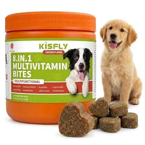 KISFLY 8-in-1 Dog Multivitamin Soft Chews - Glucosamine Chondroitin for Joint Support, Probiotics for Gut Health, Omega 3 for Skin & Coat - All Ages & Breeds - 120 Count - Image 1