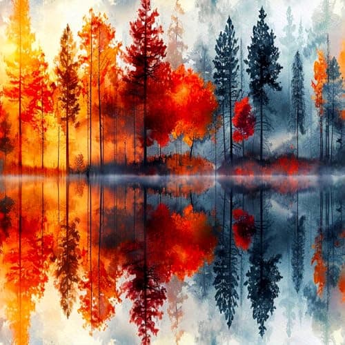 igoodom Landscape Diamond Art Kits for Adults, Landscape Diamond Painting Kit, Full Drill Round Diamond Art Kits, DIY Gem Art and Crafts for Home Wall Decor Gift 14x14inch - Image 1