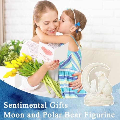 Vofstand Moon and Polar Bear Figurine, White - Thumbnail 4